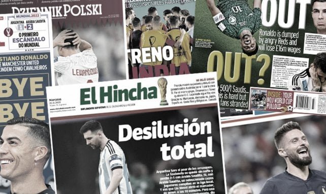 | أبرز عناوين أغلفة الصحف الرياضية العالمية: “هزيمة الأرجنتين صدمة تاريخية”